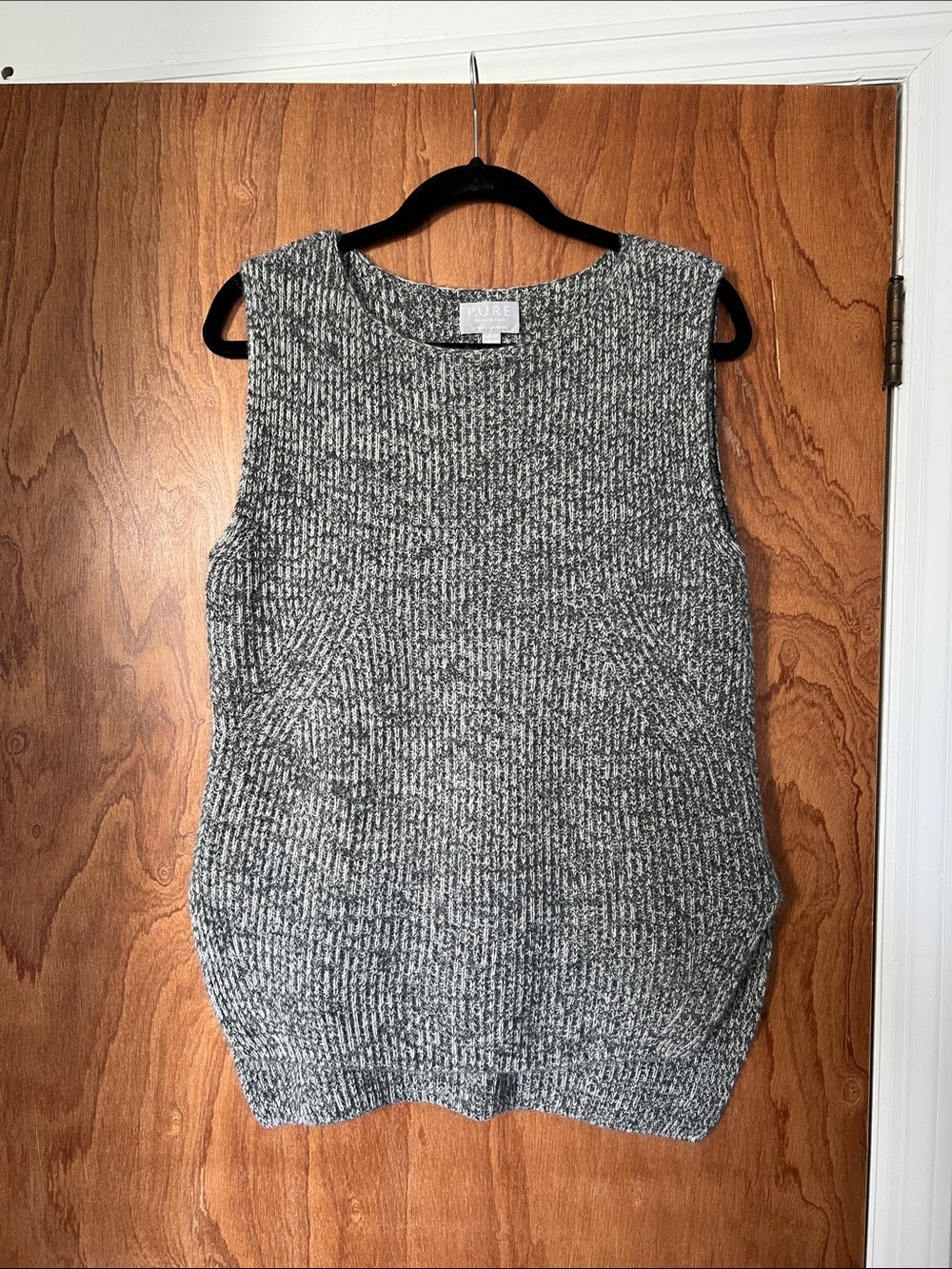 Pure Collection 100% Cashmere Grey Sweater Vest Tank Top Size 6